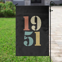 75th Birthday Garden Flag Classic Retro 1951 70 Year Old Gifts