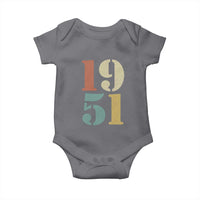 75th Birthday Baby Onesie Classic Retro 1951 70 Year Old Gifts