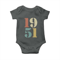 75th Birthday Baby Onesie Classic Retro 1951 70 Year Old Gifts