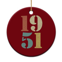 75th Birthday Ceramic Ornament Classic Retro 1951 70 Year Old Gifts