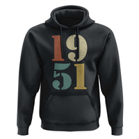 75th Birthday Hoodie Classic Retro 1951 70 Year Old Gifts