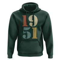 75th Birthday Hoodie Classic Retro 1951 70 Year Old Gifts