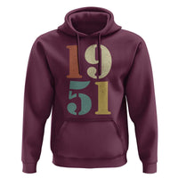 75th Birthday Hoodie Classic Retro 1951 70 Year Old Gifts