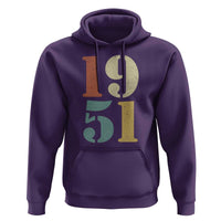 75th Birthday Hoodie Classic Retro 1951 70 Year Old Gifts