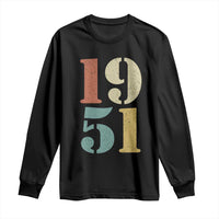 75th Birthday Long Sleeve Shirt Classic Retro 1951 70 Year Old Gifts