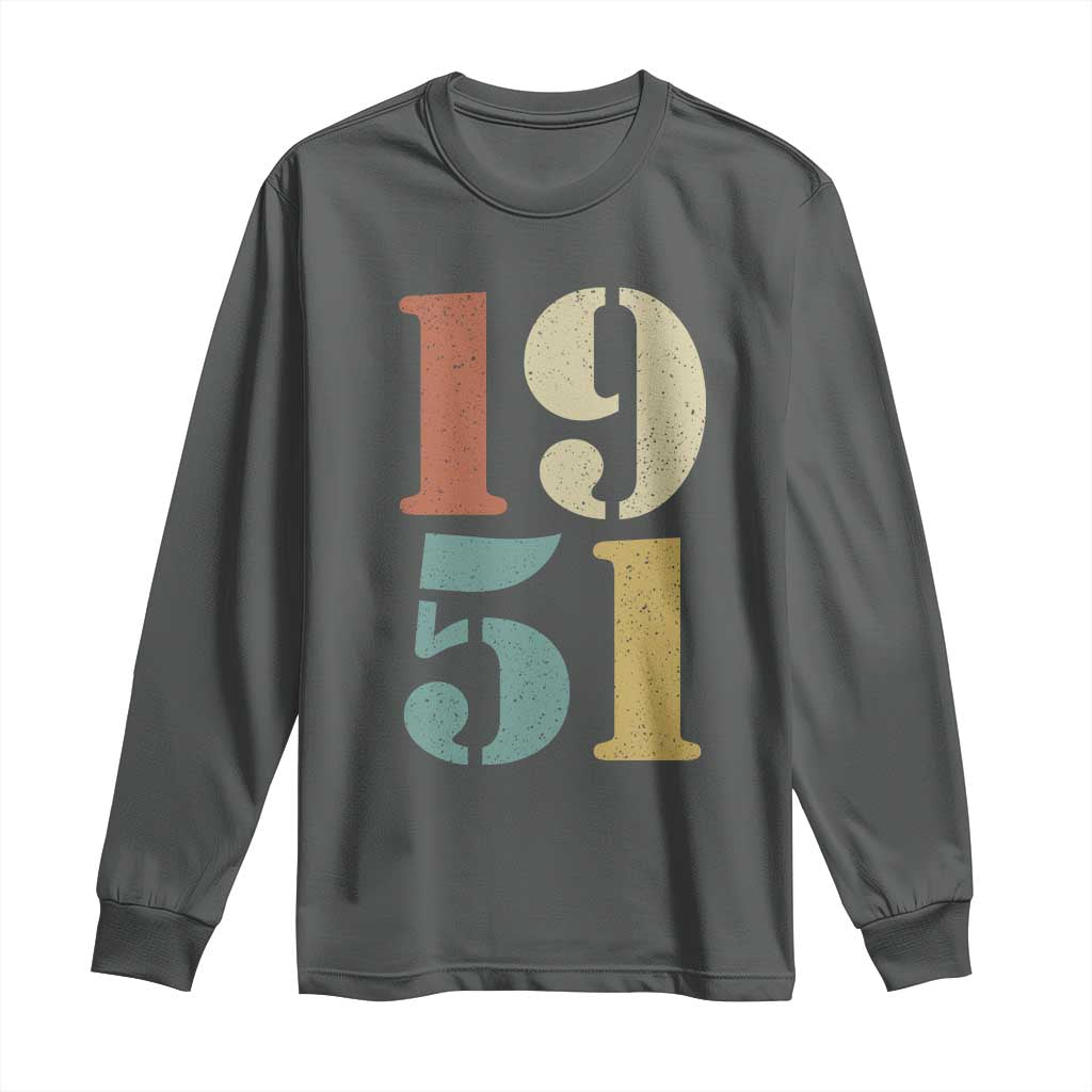 75th Birthday Long Sleeve Shirt Classic Retro 1951 70 Year Old Gifts