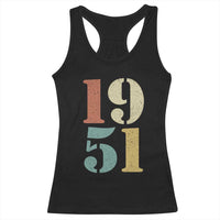 75th Birthday Racerback Tank Top Classic Retro 1951 70 Year Old Gifts
