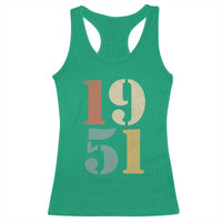 75th Birthday Racerback Tank Top Classic Retro 1951 70 Year Old Gifts