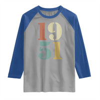 75th Birthday Raglan Shirt Classic Retro 1951 70 Year Old Gifts