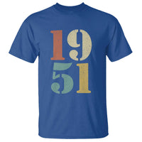 75th Birthday T Shirt Classic Retro 1951 70 Year Old Gifts