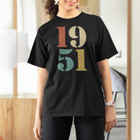 75th Birthday T Shirt For Women Classic Retro 1951 70 Year Old Gifts