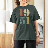 75th Birthday T Shirt For Women Classic Retro 1951 70 Year Old Gifts