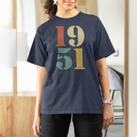 75th Birthday T Shirt For Women Classic Retro 1951 70 Year Old Gifts