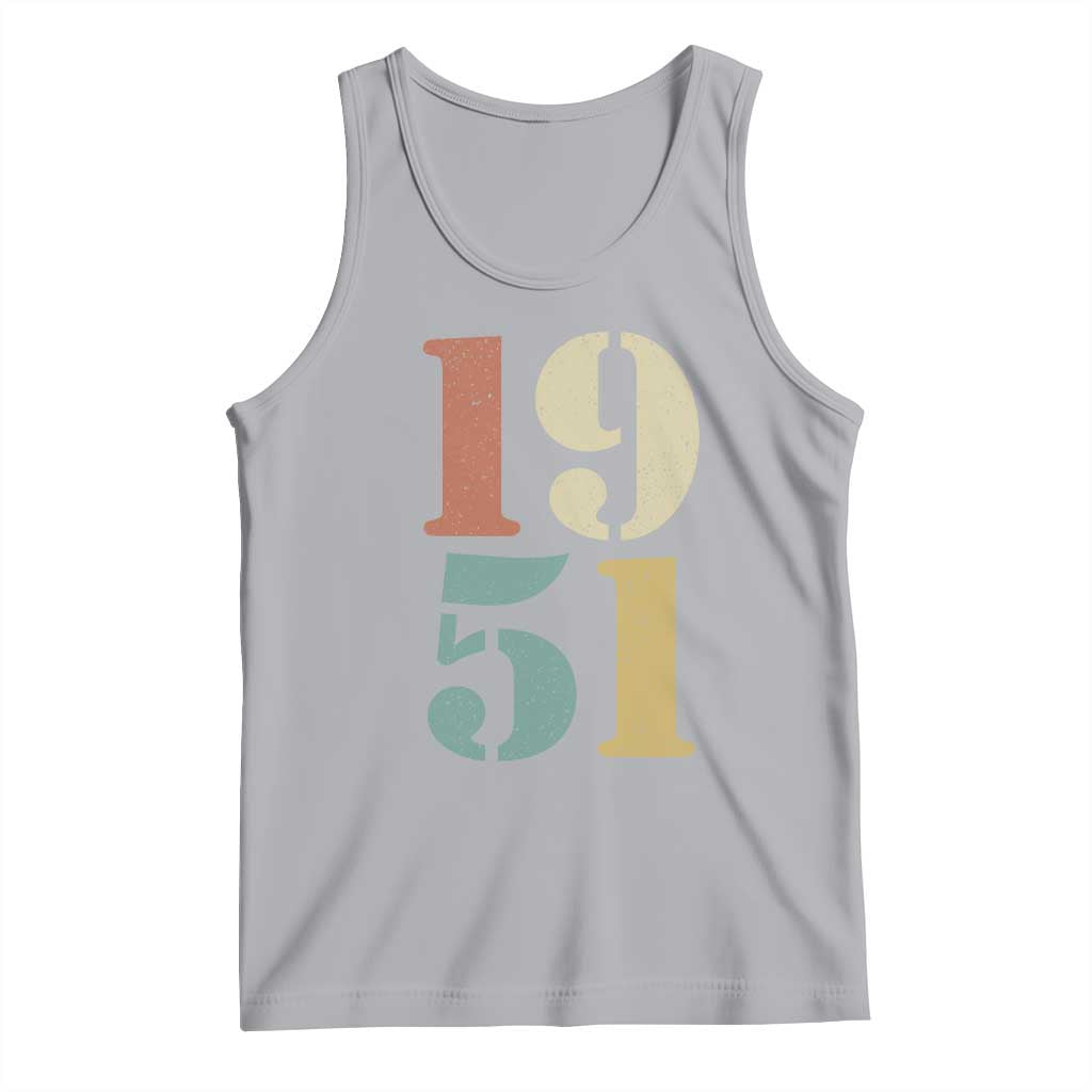 75th Birthday Tank Top Classic Retro 1951 70 Year Old Gifts