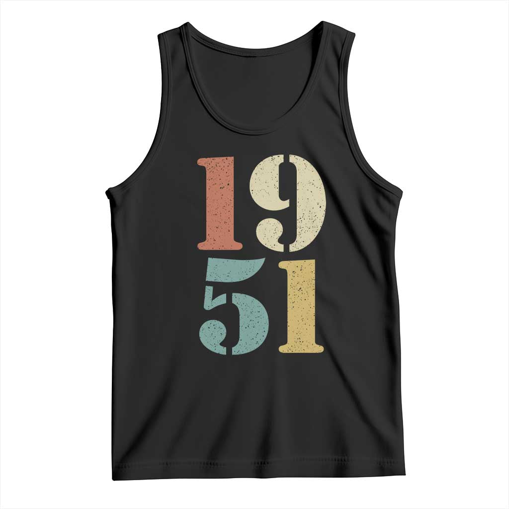 75th Birthday Tank Top Classic Retro 1951 70 Year Old Gifts