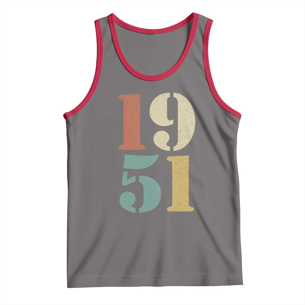 75th Birthday Tank Top Classic Retro 1951 70 Year Old Gifts