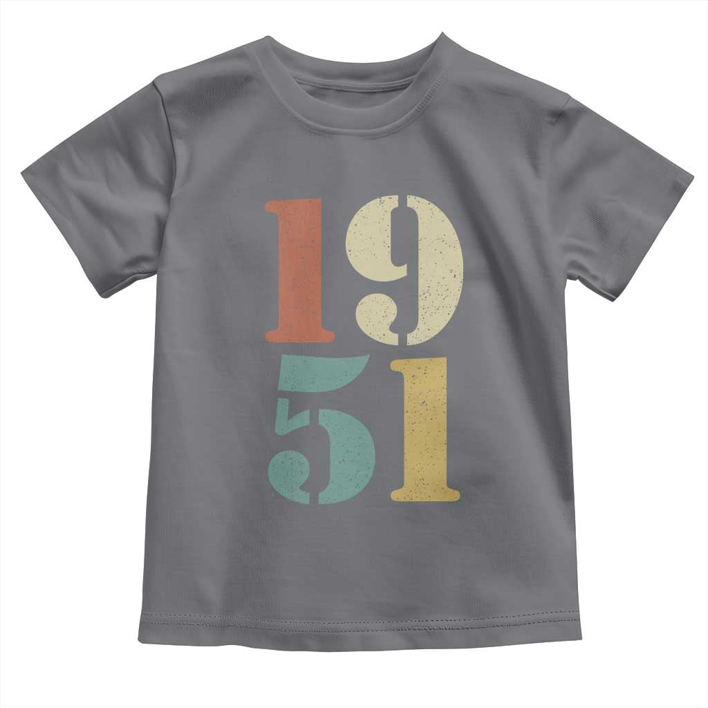 75th Birthday Toddler T Shirt Classic Retro 1951 70 Year Old Gifts