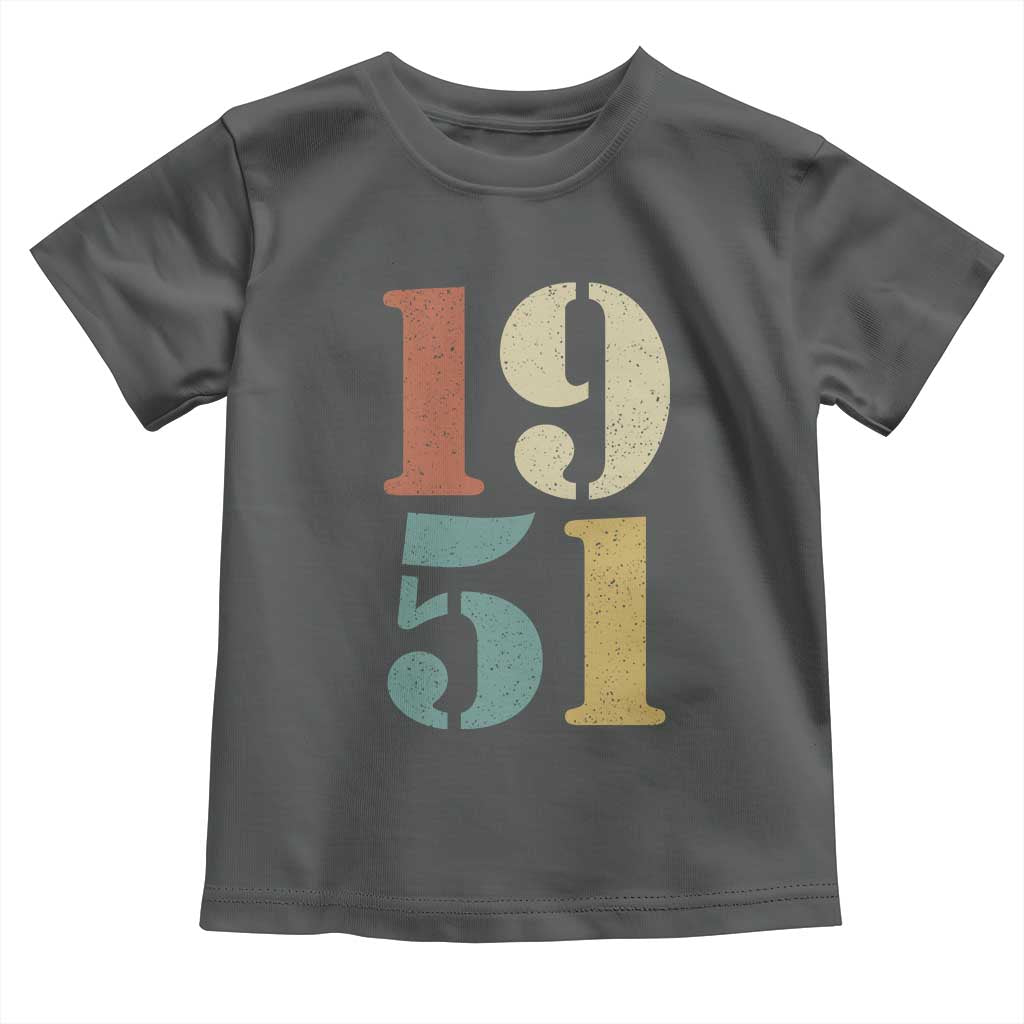 75th Birthday Toddler T Shirt Classic Retro 1951 70 Year Old Gifts