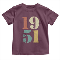 75th Birthday Toddler T Shirt Classic Retro 1951 70 Year Old Gifts