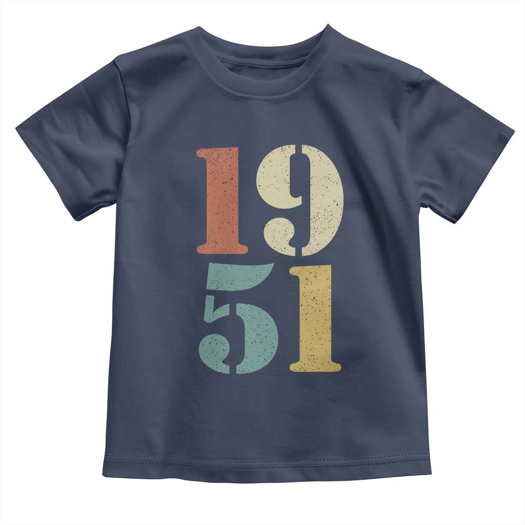 75th Birthday Toddler T Shirt Classic Retro 1951 70 Year Old Gifts