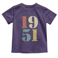 75th Birthday Toddler T Shirt Classic Retro 1951 70 Year Old Gifts