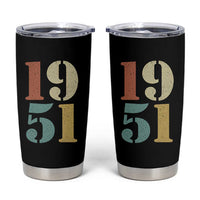 75th Birthday Tumbler Cup Classic Retro 1951 70 Year Old Gifts