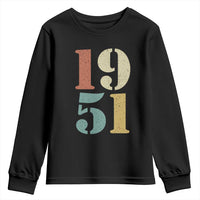 75th Birthday Youth Sweatshirt Classic Retro 1951 70 Year Old Gifts