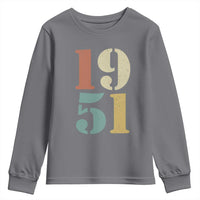 75th Birthday Youth Sweatshirt Classic Retro 1951 70 Year Old Gifts
