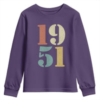 75th Birthday Youth Sweatshirt Classic Retro 1951 70 Year Old Gifts