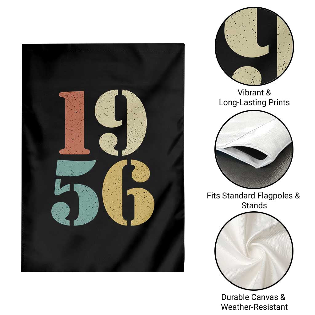 70th Birthday Garden Flag Classic Retro 1956 70 Year Old Gifts