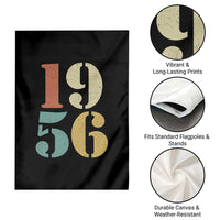 70th Birthday Garden Flag Classic Retro 1956 70 Year Old Gifts