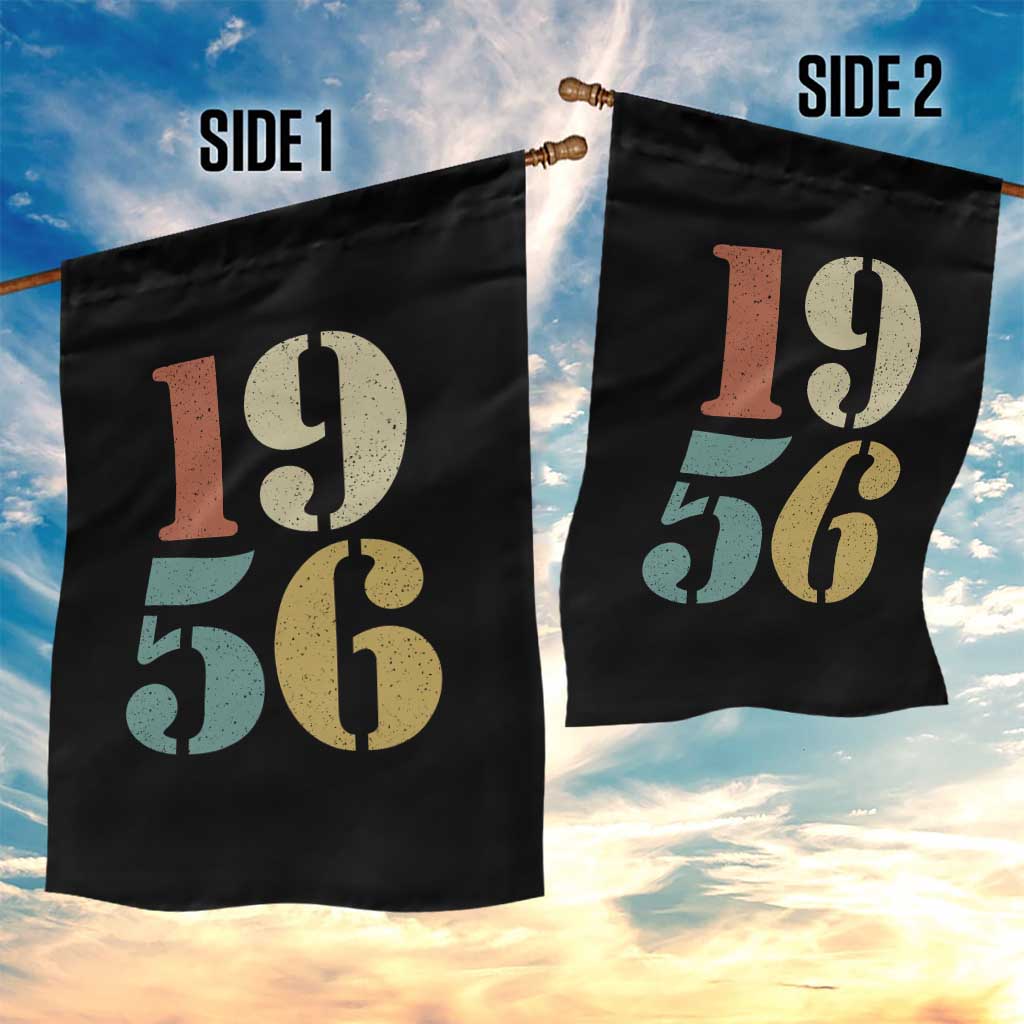 70th Birthday Garden Flag Classic Retro 1956 70 Year Old Gifts