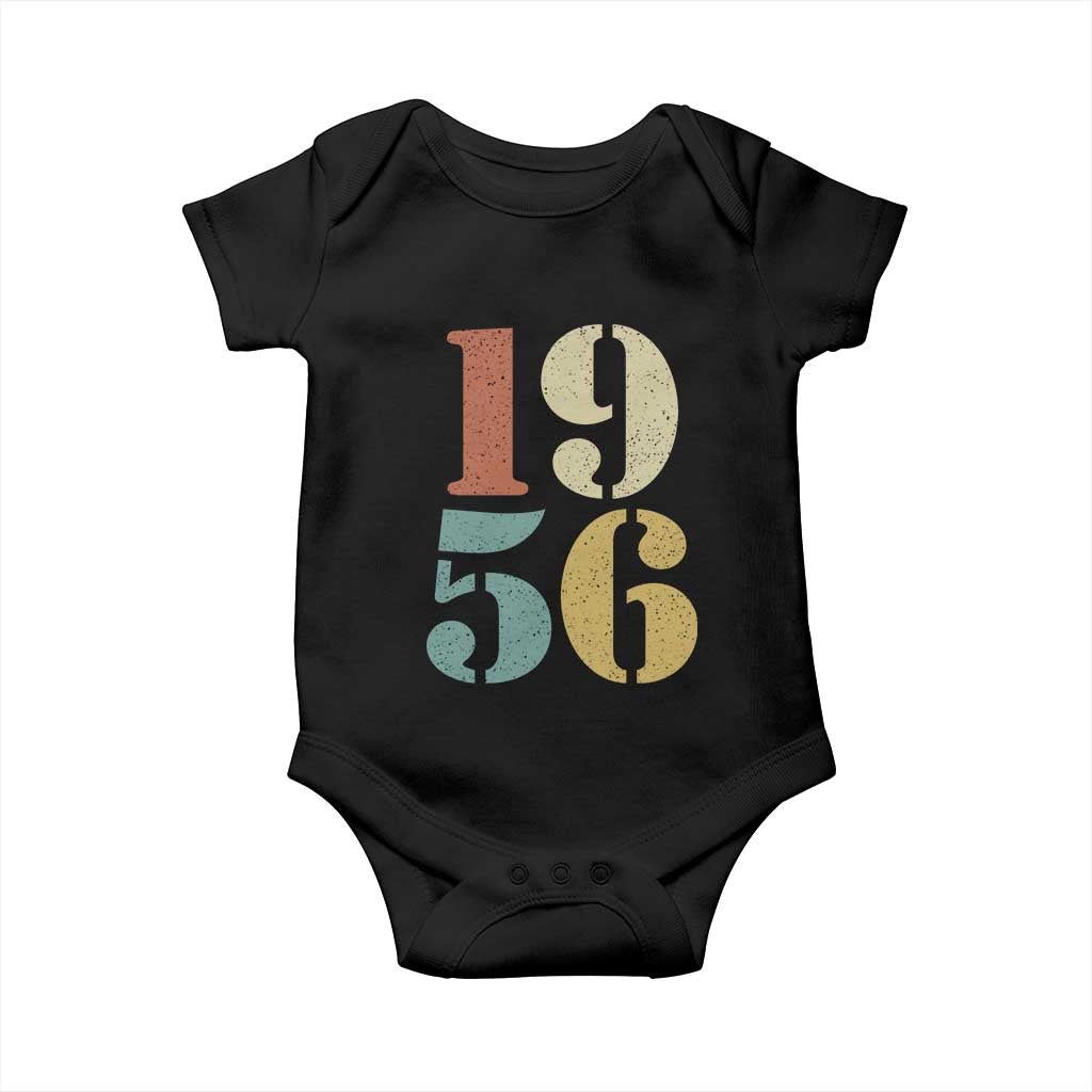 70th Birthday Baby Onesie Classic Retro 1956 70 Year Old Gifts