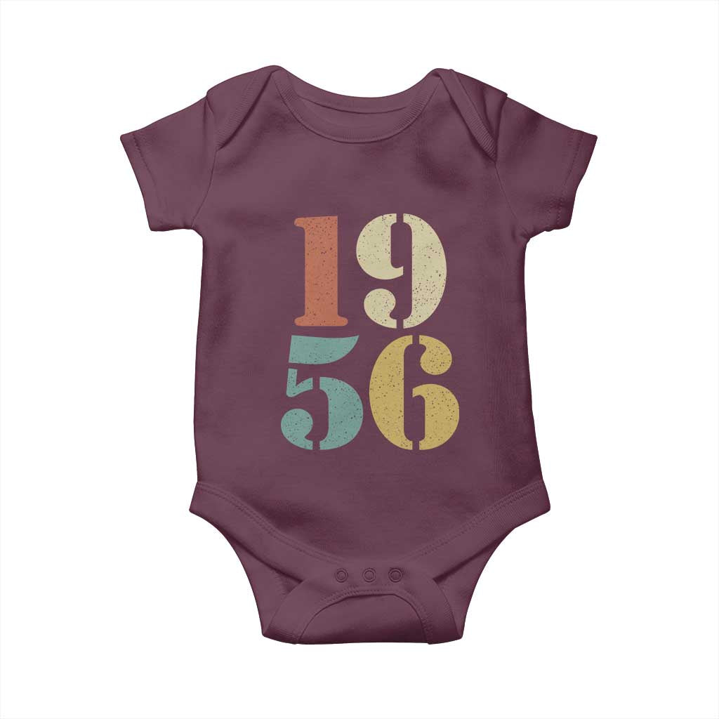 70th Birthday Baby Onesie Classic Retro 1956 70 Year Old Gifts