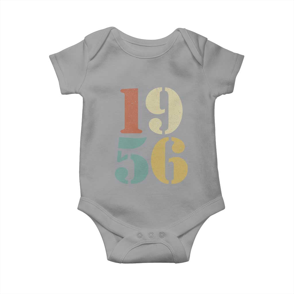 70th Birthday Baby Onesie Classic Retro 1956 70 Year Old Gifts