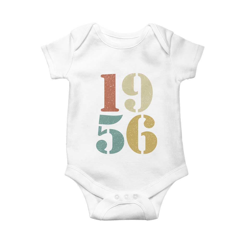 70th Birthday Baby Onesie Classic Retro 1956 70 Year Old Gifts