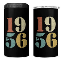 70th Birthday 4 in 1 Can Cooler Tumbler Classic Retro 1956 70 Year Old Gifts