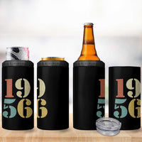 70th Birthday 4 in 1 Can Cooler Tumbler Classic Retro 1956 70 Year Old Gifts