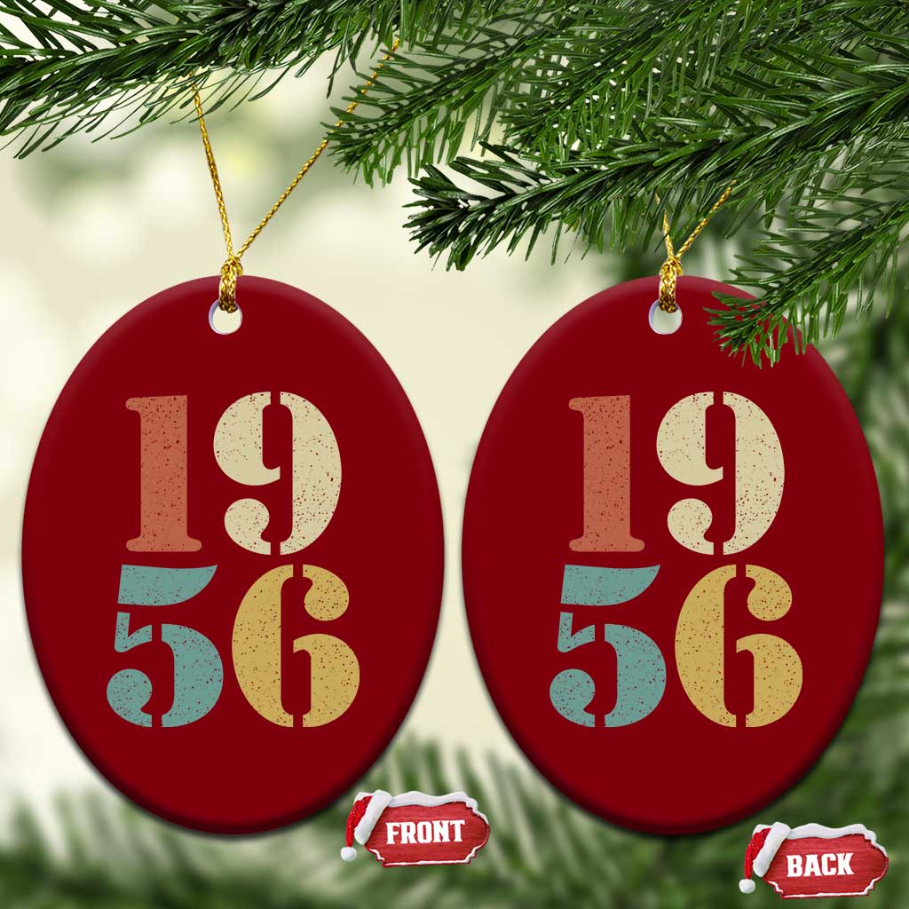 70th Birthday Ceramic Ornament Classic Retro 1956 70 Year Old Gifts