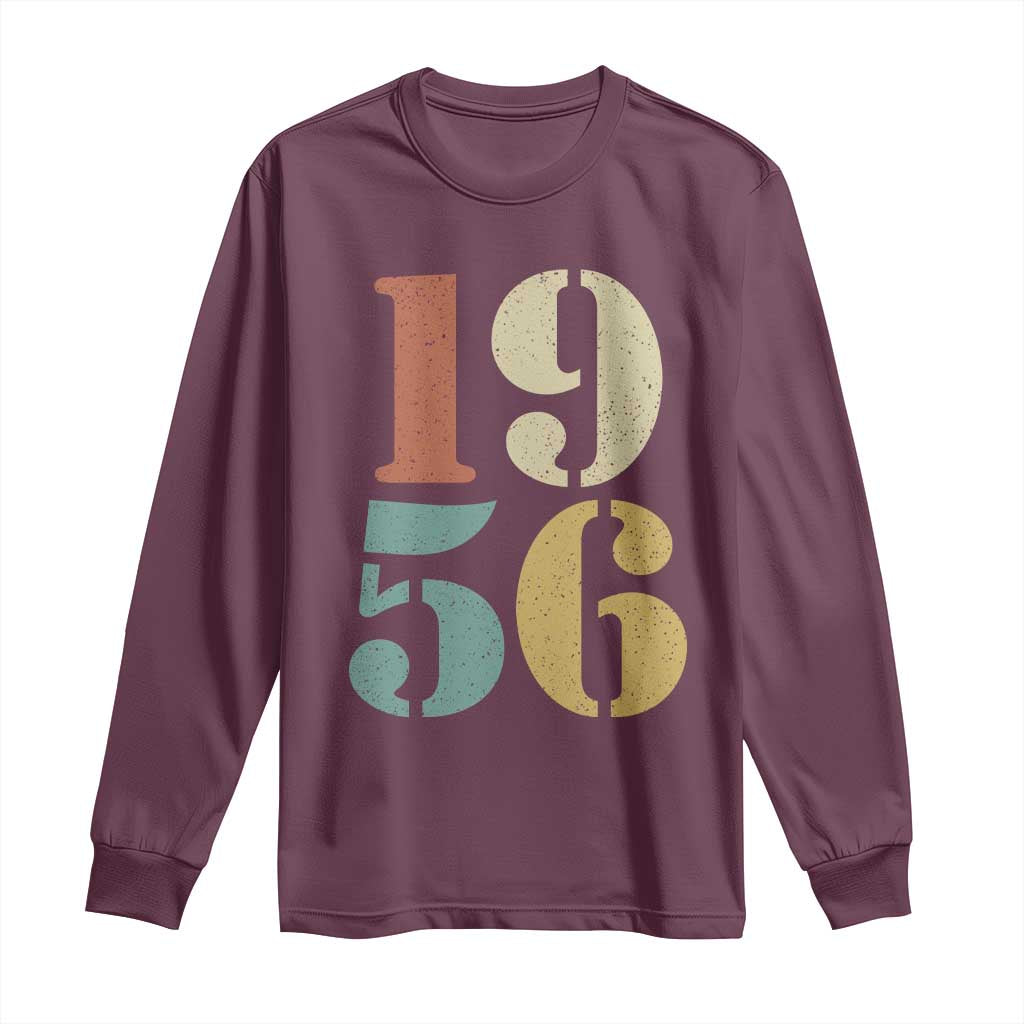 70th Birthday Long Sleeve Shirt Classic Retro 1956 70 Year Old Gifts