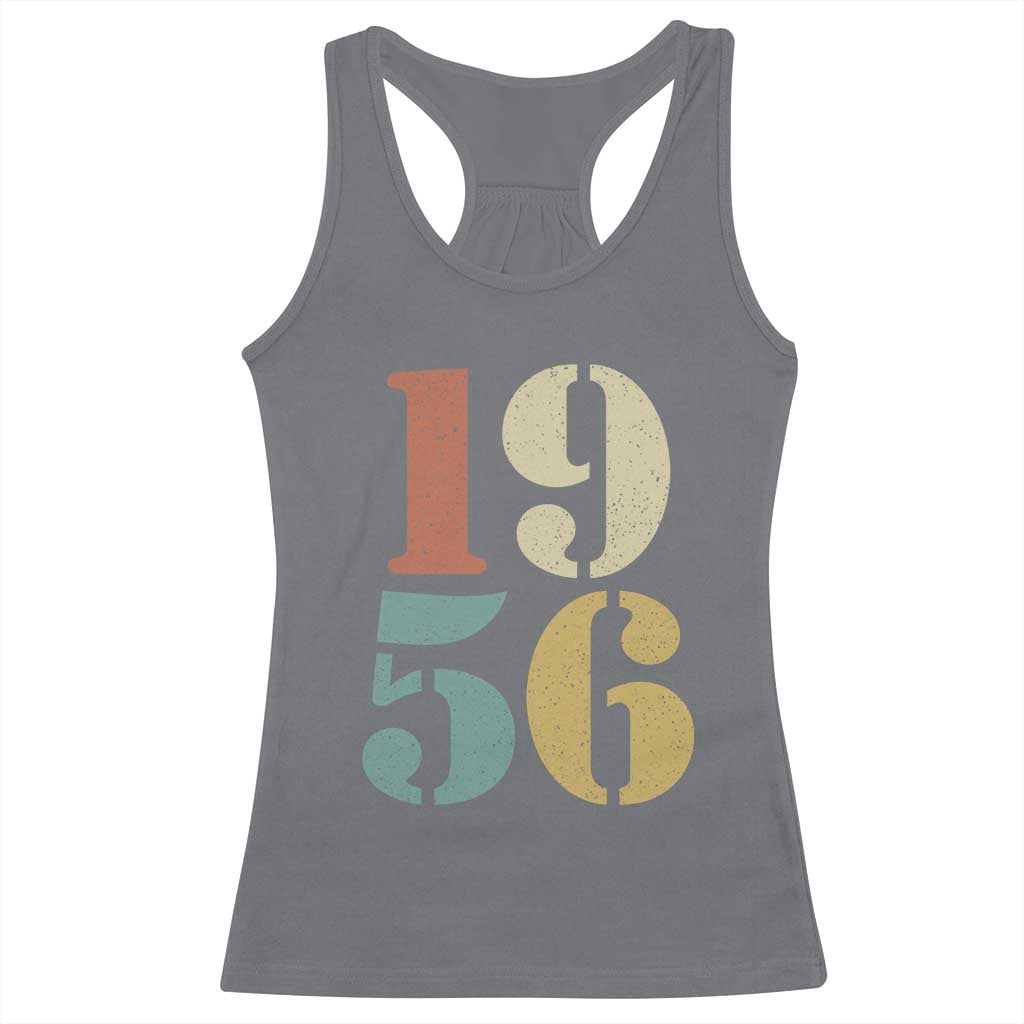 70th Birthday Racerback Tank Top Classic Retro 1956 70 Year Old Gifts