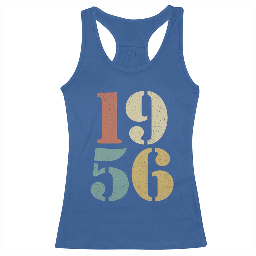 70th Birthday Racerback Tank Top Classic Retro 1956 70 Year Old Gifts