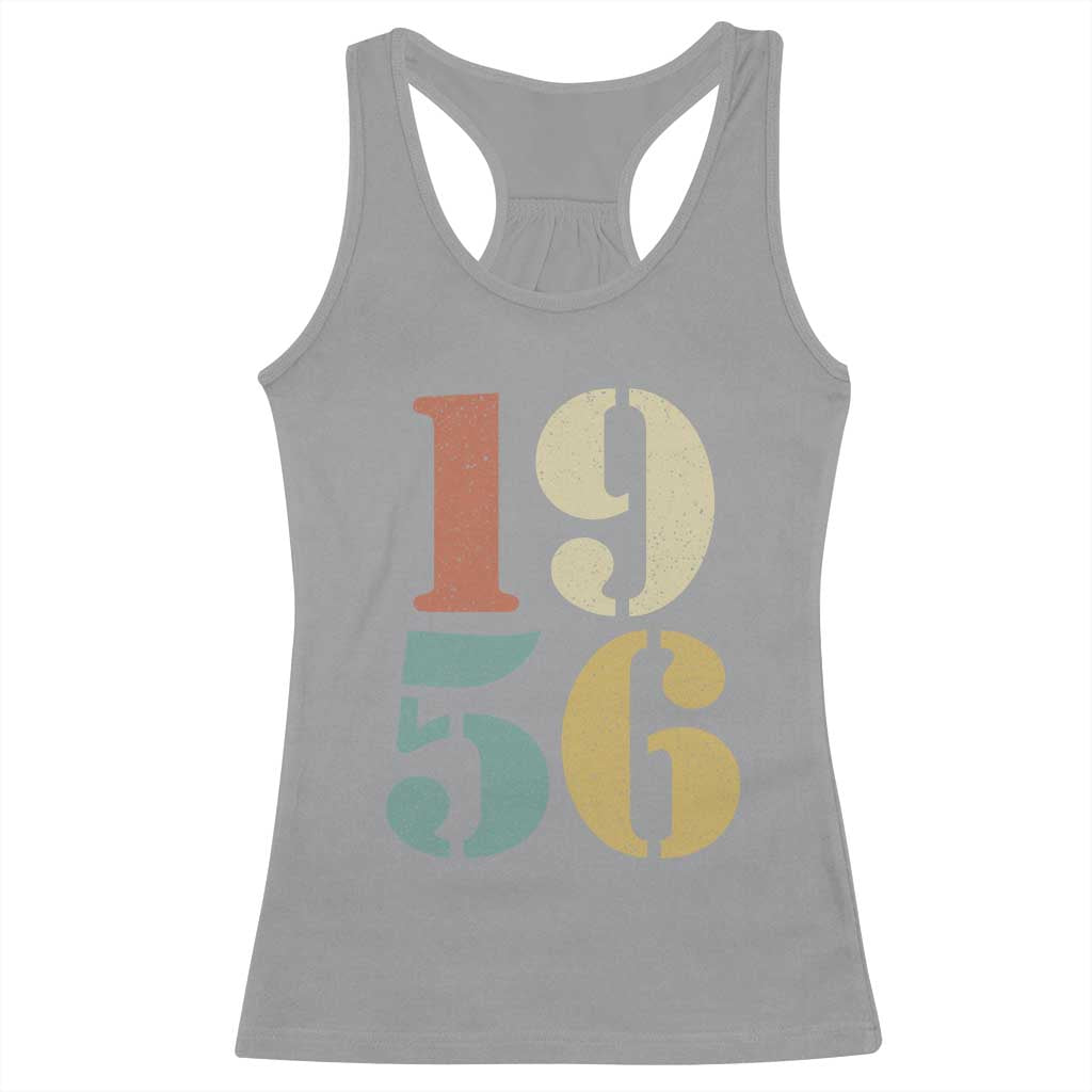 70th Birthday Racerback Tank Top Classic Retro 1956 70 Year Old Gifts