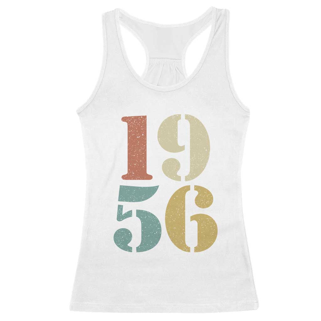 70th Birthday Racerback Tank Top Classic Retro 1956 70 Year Old Gifts