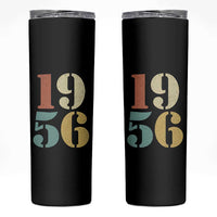 70th Birthday Skinny Tumbler Classic Retro 1956 70 Year Old Gifts