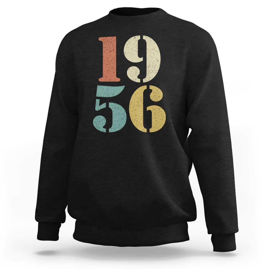 70th Birthday Sweatshirt Classic Retro 1956 70 Year Old Gifts