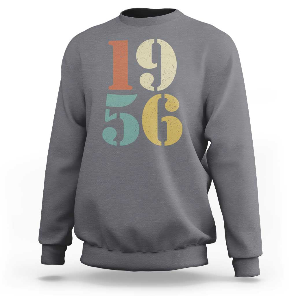 70th Birthday Sweatshirt Classic Retro 1956 70 Year Old Gifts