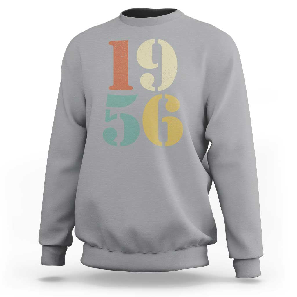 70th Birthday Sweatshirt Classic Retro 1956 70 Year Old Gifts