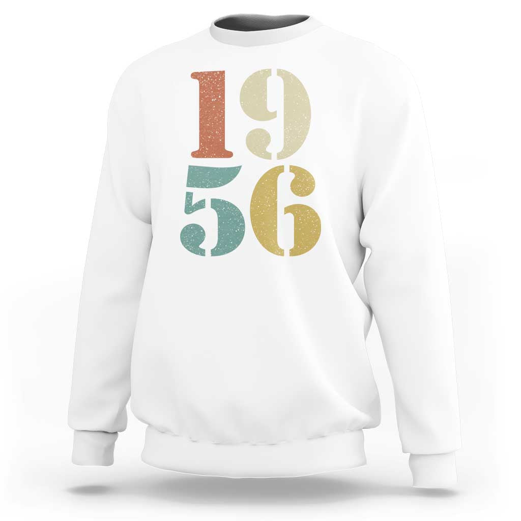 70th Birthday Sweatshirt Classic Retro 1956 70 Year Old Gifts