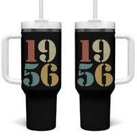 70th Birthday Tumbler With Handle Classic Retro 1956 70 Year Old Gifts